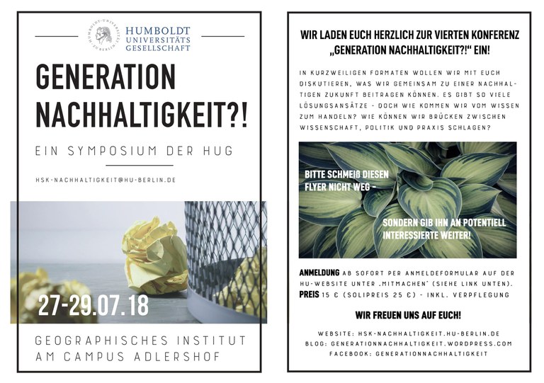 Flyer Vorder und Rückseite